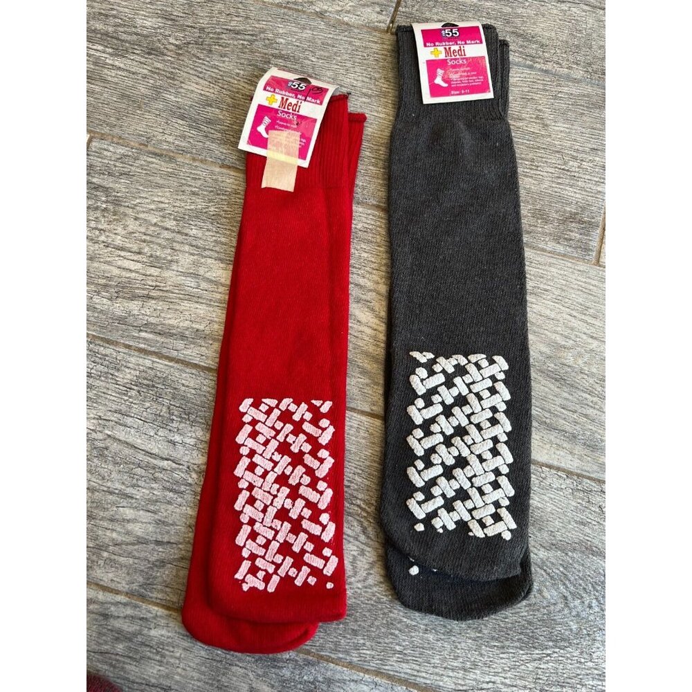 Medi-Socks Two‎ Pair Medi Socks NWT size 9 - 11 Diabetic Circulatory Calf
